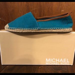 Michael Kors teal espadrilles